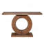 Table basse contemporaine en bois avec base circulaire - Facile à nettoyer pour le salon, bois d'ingénierie durable