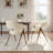 4" Thick Cushion Upholstered Dining ArmChair with Wood-Look Metal Leg-1647748737