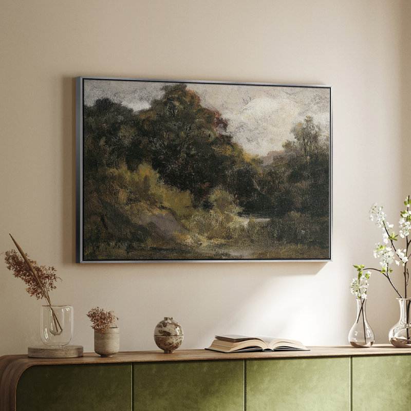 «Vintage Landscape - MLXXII» sur, H 17 po x l 25 po, Argent