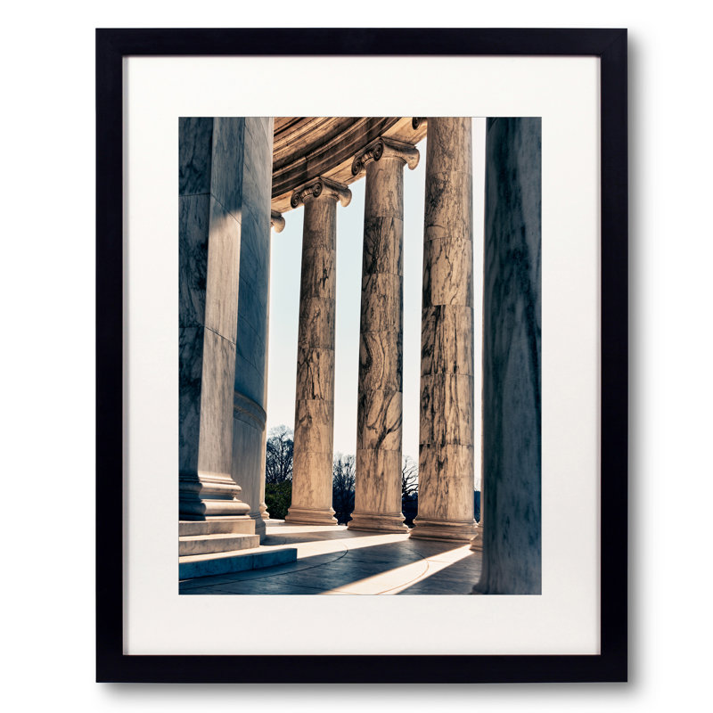 Jefferson Memorial I Print by Robert Dodge, Black Framed Paper, 21.2" H x 17.2" W