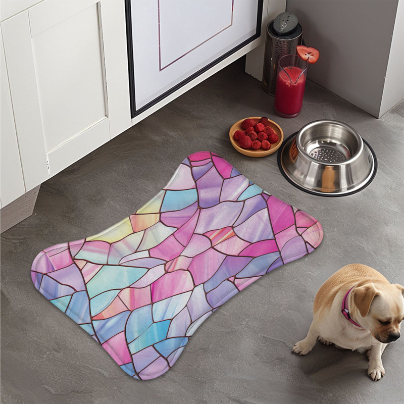 Tapis colorés en verre coloré - 1 pièce, Moyen (18 po)