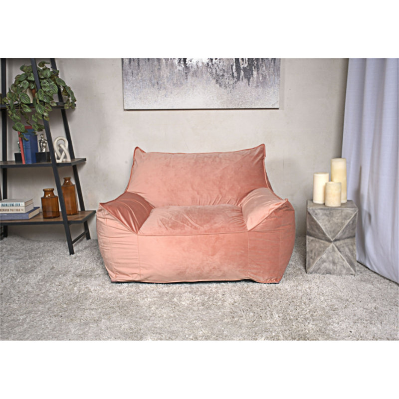 Fauteuil à billes avec accoudoirs, Rose, H 30,01 po x l 40,01 po x P 40,01 po