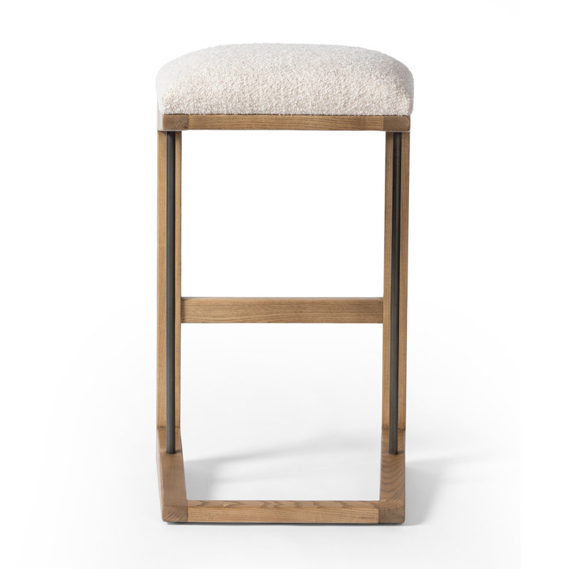 Finn Stool-Antwerp Natural, Short Stool (31" Seat Height), Ivory, Toast Ash Solid
