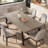 Industrial Wood Dining Table for 6–8, 70.87" Long Rectangular Table with Metal Frame, Natural Finish – Ideal for Kitchen or Dining Room-724914869