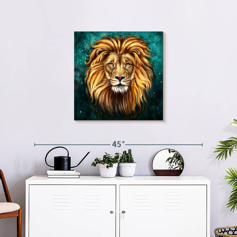 Magnifique tête de lion Brampt, H 24 po x l 24 po