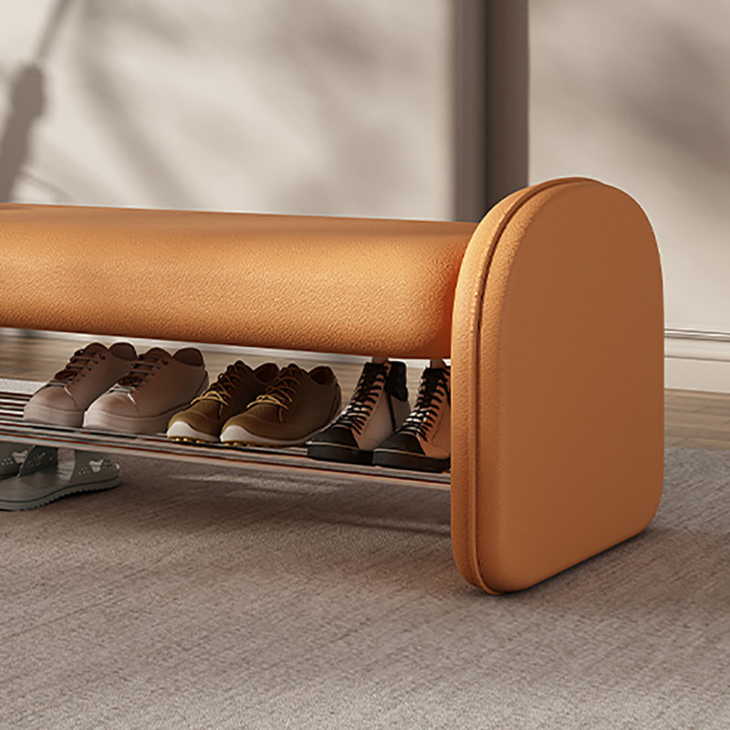 47.2in Shoe Storage Bench, Orange