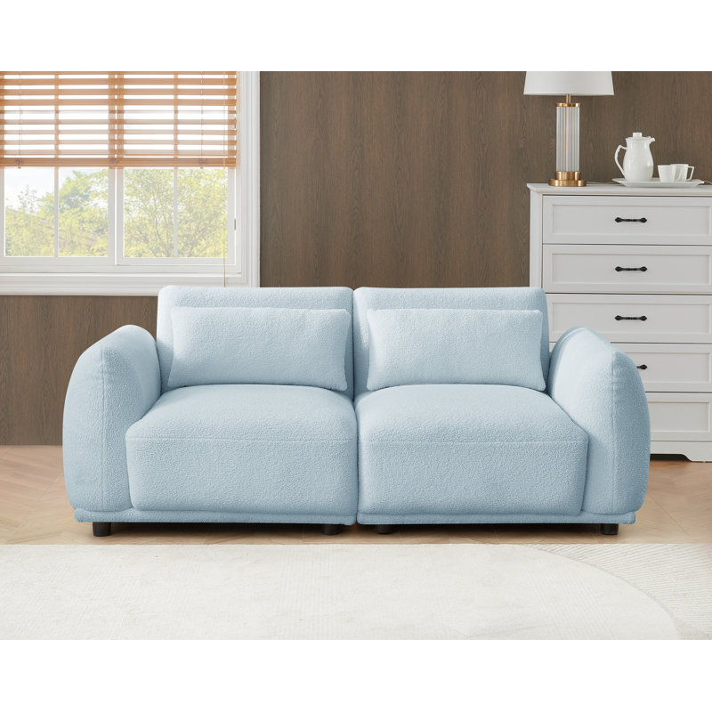Emora , Laine bleue, H 29,13 po x l 72,83 po x P 35,03 po