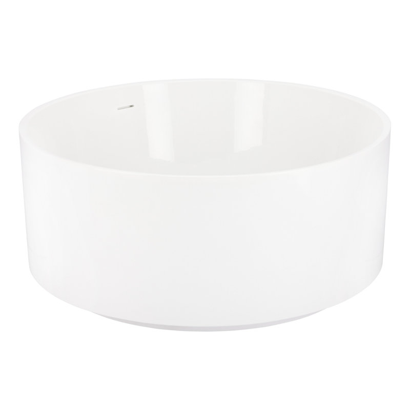 55" Dempsey Round Acrylic Freestanding Tub with Integrated Drain and Overflow and Foam Insulation