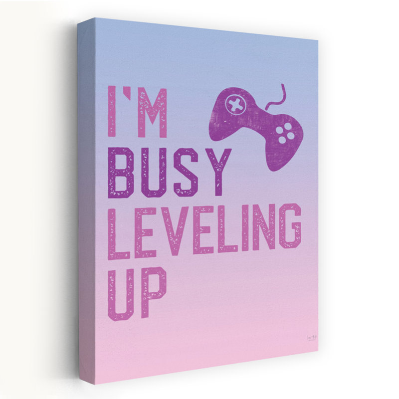 Girly I'm Busy Leveling Up, art contemporain abstrait, H 48 po x l 32 po