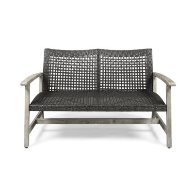 Outdoor In Grey, Wood Base With Iron Accents, To Inclement Weather Grey For Backyard, Frame Complementary Finish, Accents Strength
