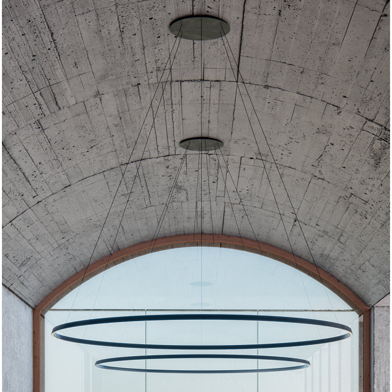 Circular 2 - Light LED Chandelier, Black, 3000K, Black