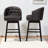 Upholstered Counter Stool with Solid Wood Frame-20238975