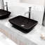 Lavabo de salle de bain vasque rectangulaire noir avec robinet H 12 po Sottile MatteShell