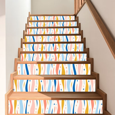 Peel and Stick Wallpaper Contact Paper Seamless Hand Drawn Stripe Grid Fun Circus Naive Vertical Organic Self Adhesive and Removable 17.7in x 118in(45x300cm)