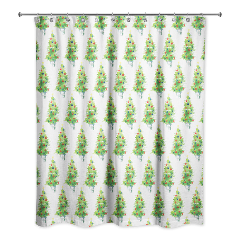 Rideau de douche Watercolor Christmas Tree