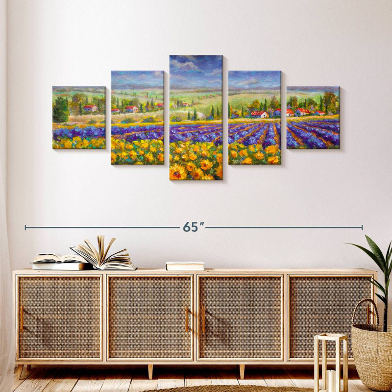 Tuscan Summer Flowers, 24" H x 55" W