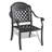 Cast Aluminum Patio Furniture With Black Frame And Seat Cushions-1465346516