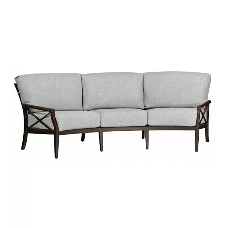 Andover Outdoor 3 - Seat Patio Sofa, Canvas Navy Sunbrella® Canvas, Chestnut Brown