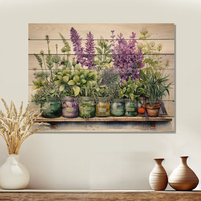 " Purple Green Herbs Herbal Haven "