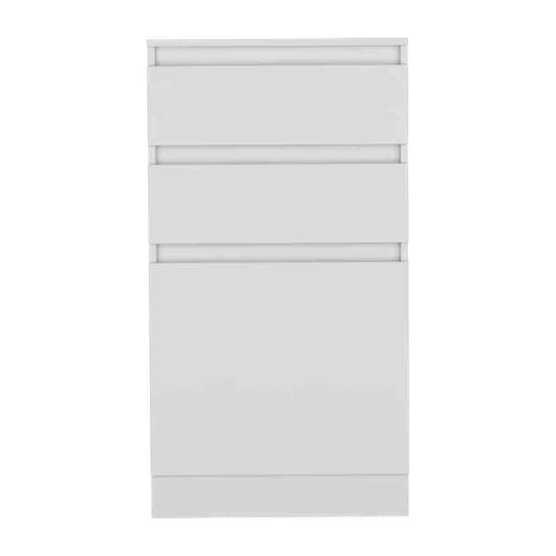 Commode moderne avec tiroirs et armoire, Blanc