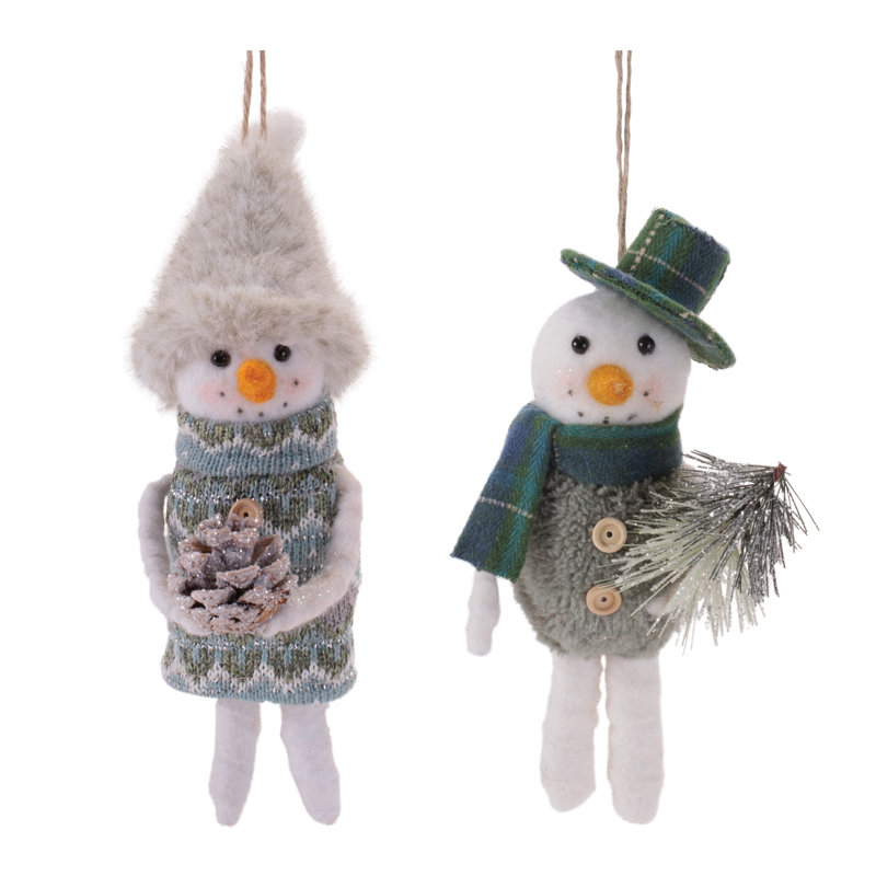 Grands ornements de bonhomme de neige (ensemble de 6)