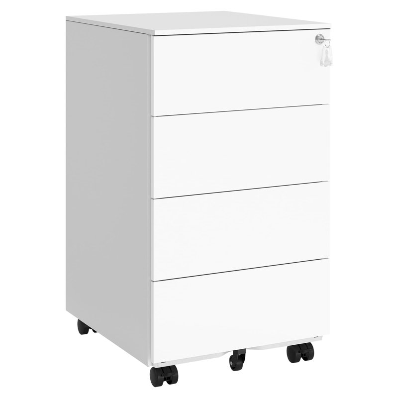 39cm Wide 4 -Drawer File Cabinet, White
