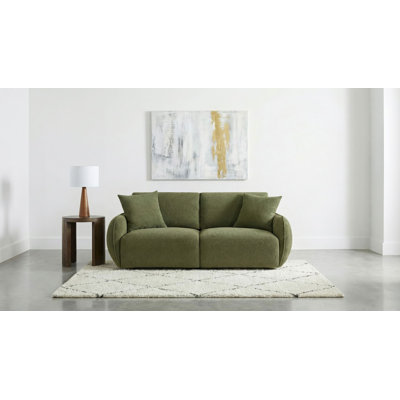 Willar Upholstered Modular Lounge Loveseat Green