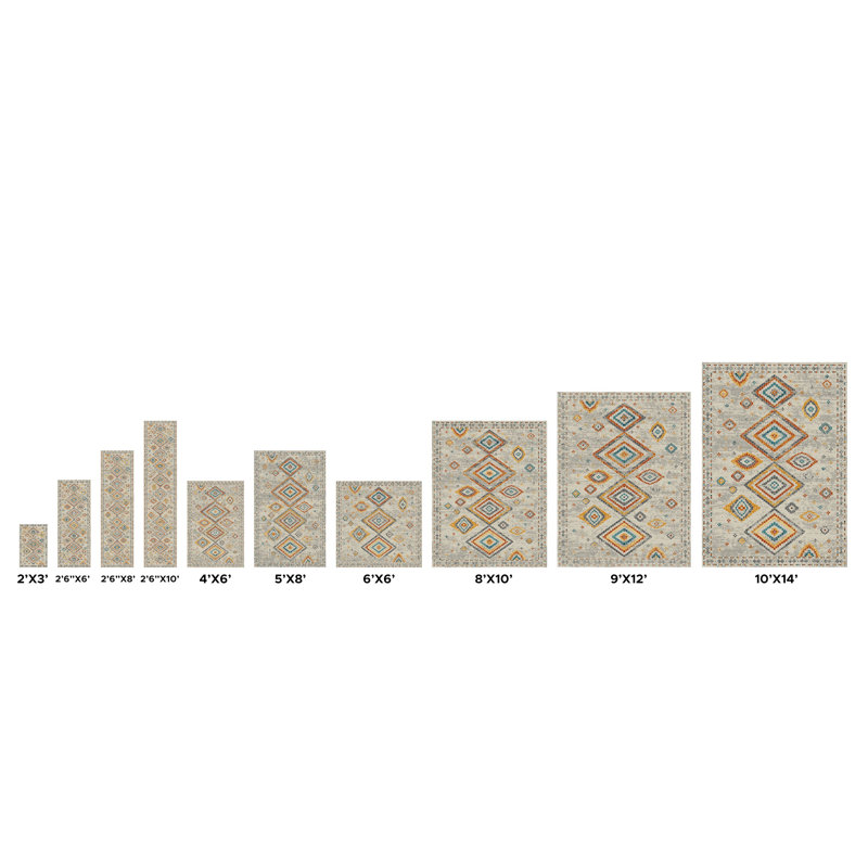 Aldora Geometric Indoor Rug, Runner 2'4" x 6'