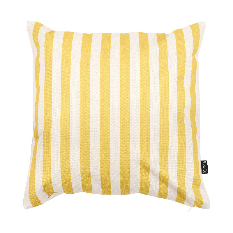 Bean Bag Bazaar Print Indoor-Outdoor Cushion, Yellow