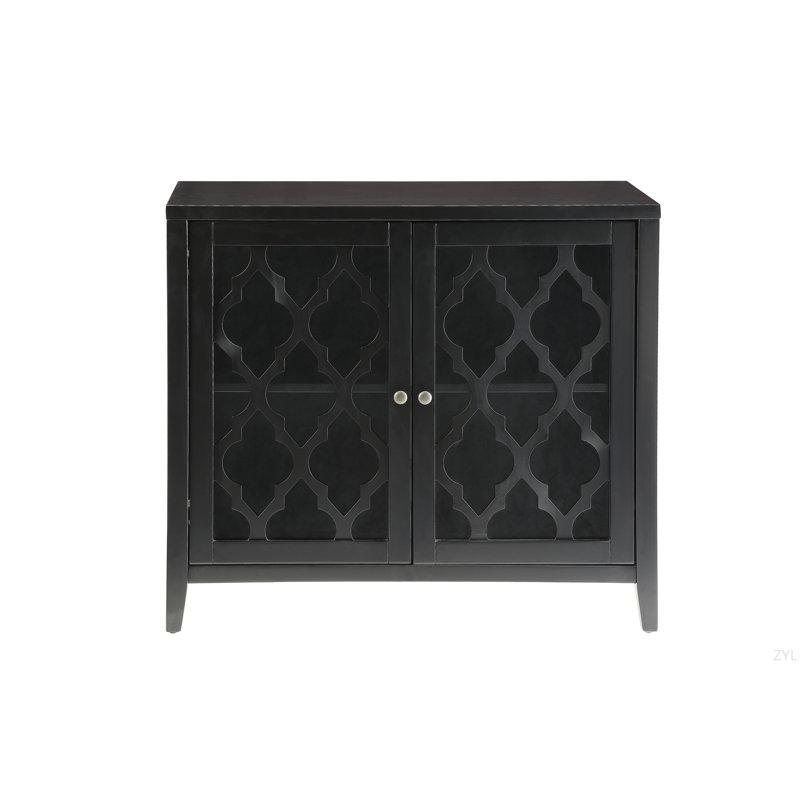 Black Finish Console Cabinet