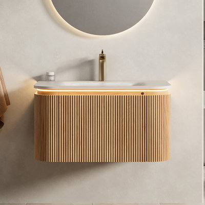 Single Bathroom Vanity with Engineered Stone Top
