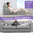 Alwyn Home 7pcs Bed Wedge Pillow Set Adjustable Back Neck Leg Support Memory Foam Grey