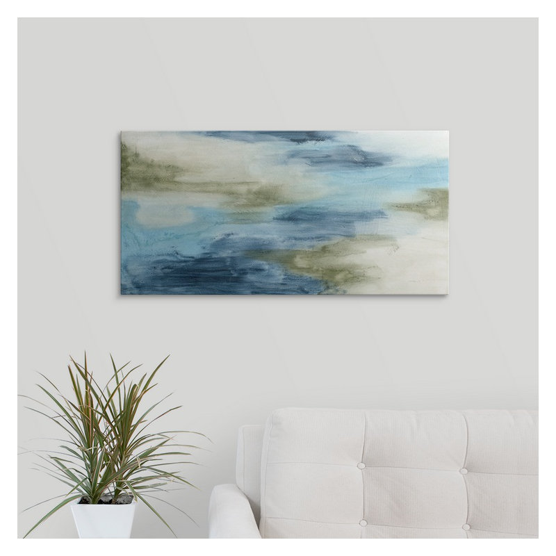 Ocean Flow " Ocean Flow II " by Megan Meagher, Black Frame, 23" H x 38" W x 1" D