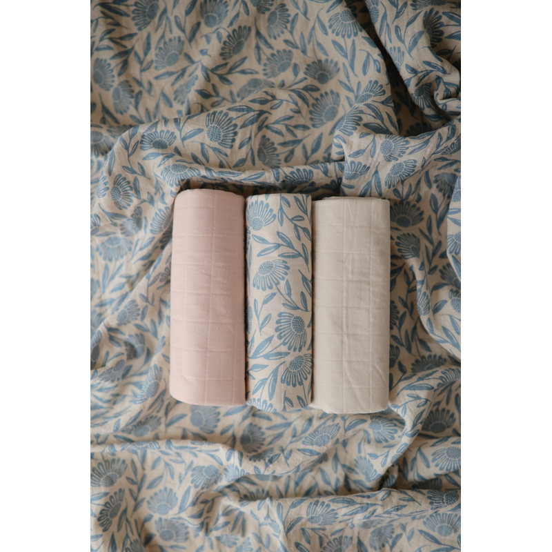 Changing Pad Liner - 3 Pack, Blue Flowers Combo