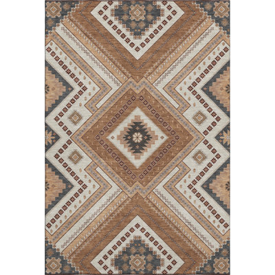Premium Machine Washable Guada AMF1010 Tribal Rug