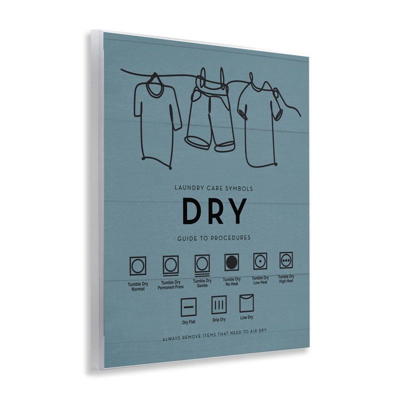 "Laundry Dry Reminders", art mural, par lettré et doublé