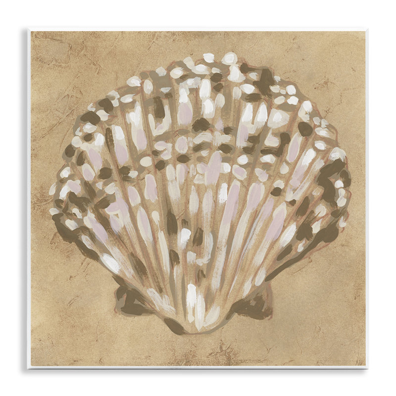 Plaque murale Earthtone Clam Shell, design par June Erica Vess