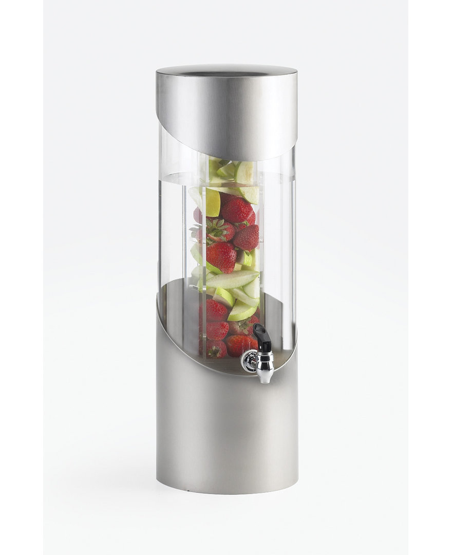 3 Gallon Round Stainless Steel Beverage Dispenser with Infusion Chamber Cal-Mil