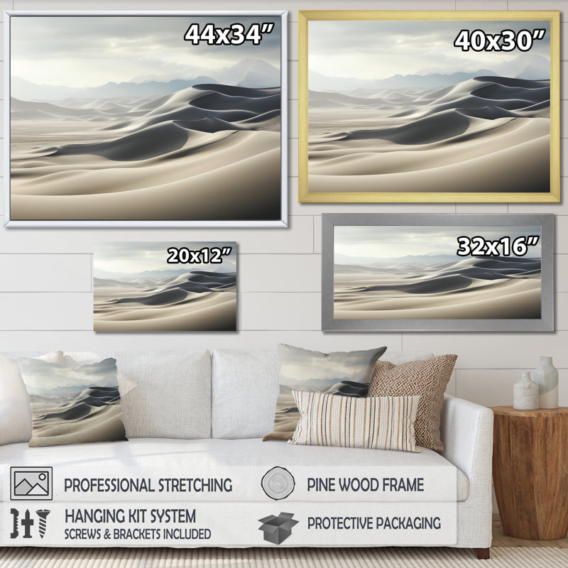 Décoration murale Coastal Sand Coastal Dunes II - Paysages, Toile tendue, H 12 po x l 20 po x P 1 po