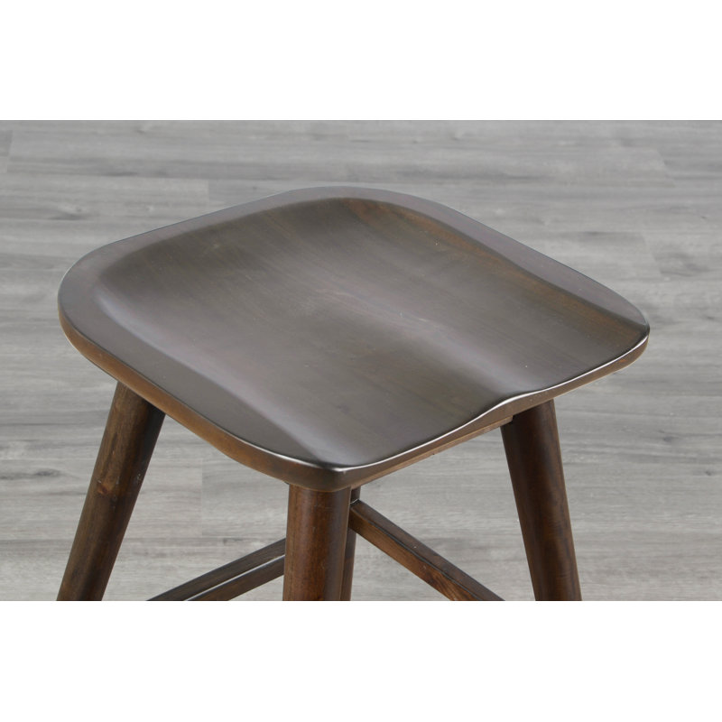 Tabouret de comptoir en bois massif Asmund
