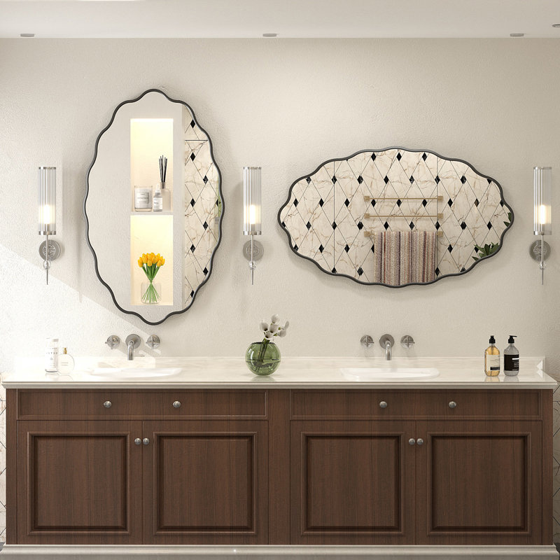 Miroir mural Amara Wavy, 40 po x 24 po