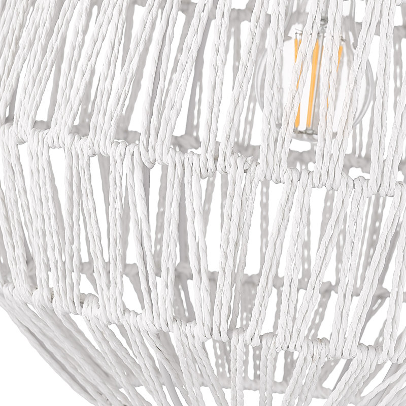 Luminaire suspendu sphère 1 lumière Merritt, Bronze champagne brossé, Blanc