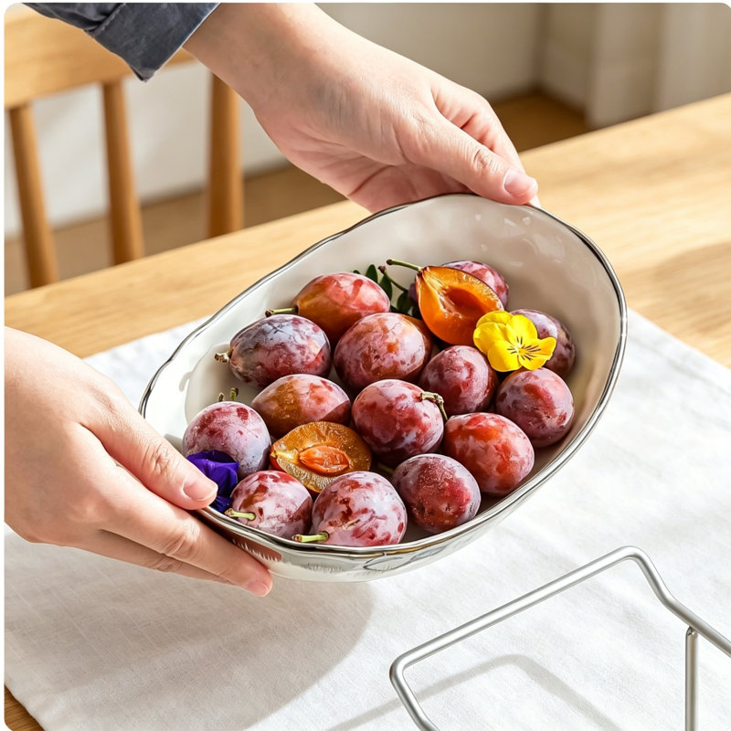 Fairmont Park Porcelain Fruit Basket