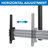 Black Tilt Multi Screen Ceiling Mount for Holds up to 110 lbs