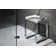 Cube Shower Bench Seat in White/Mirrored Stainless Steel
