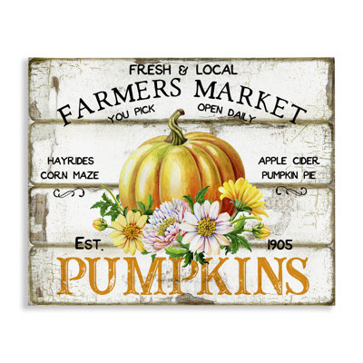Rustic & Floral Farm Market Canvas Wall Art by Creatif Belle
