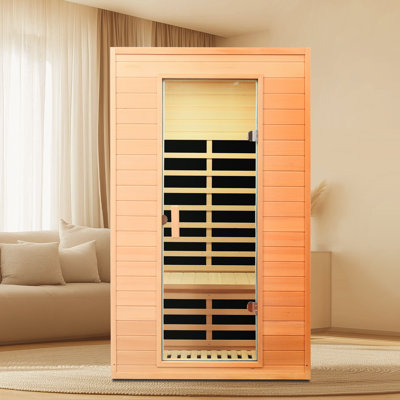 Hemlock Two-person Far Infrared Roof Embedded Indoor Sauna Room 