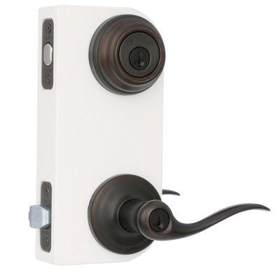 Complete Tustin Entry Lever Set with Single Cylinder Deadbolt