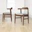 Chaise d'appoint rembourrée en bois massif Wellington