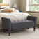 Polyester Tufted Storage Bench